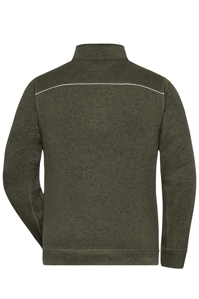 Men's Knitted Workwear Fleece Jacket - SOLID -