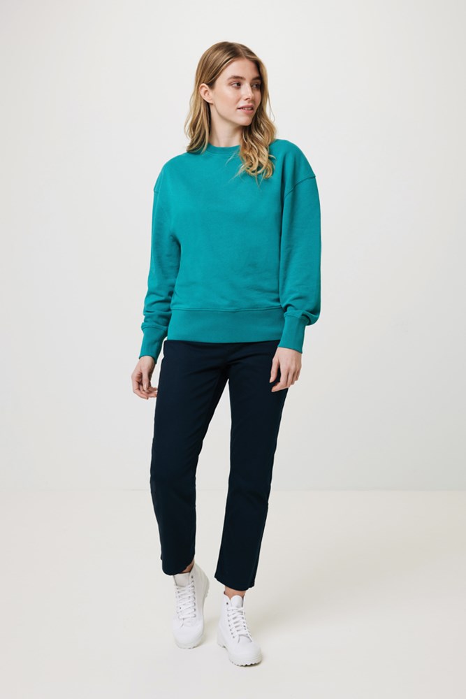 Iqoniq Kruger Relax-Rundhals-Sweater aus recycelt. Baumwolle