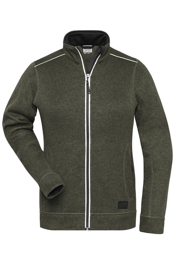 Ladies' Knitted Workwear Fleece Jacket - SOLID -