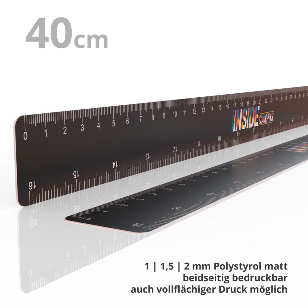 Reduktionslineal 40 cm weiß matt