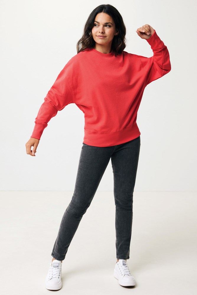 Iqoniq Kruger Relax-Rundhals-Sweater aus recycelt. Baumwolle