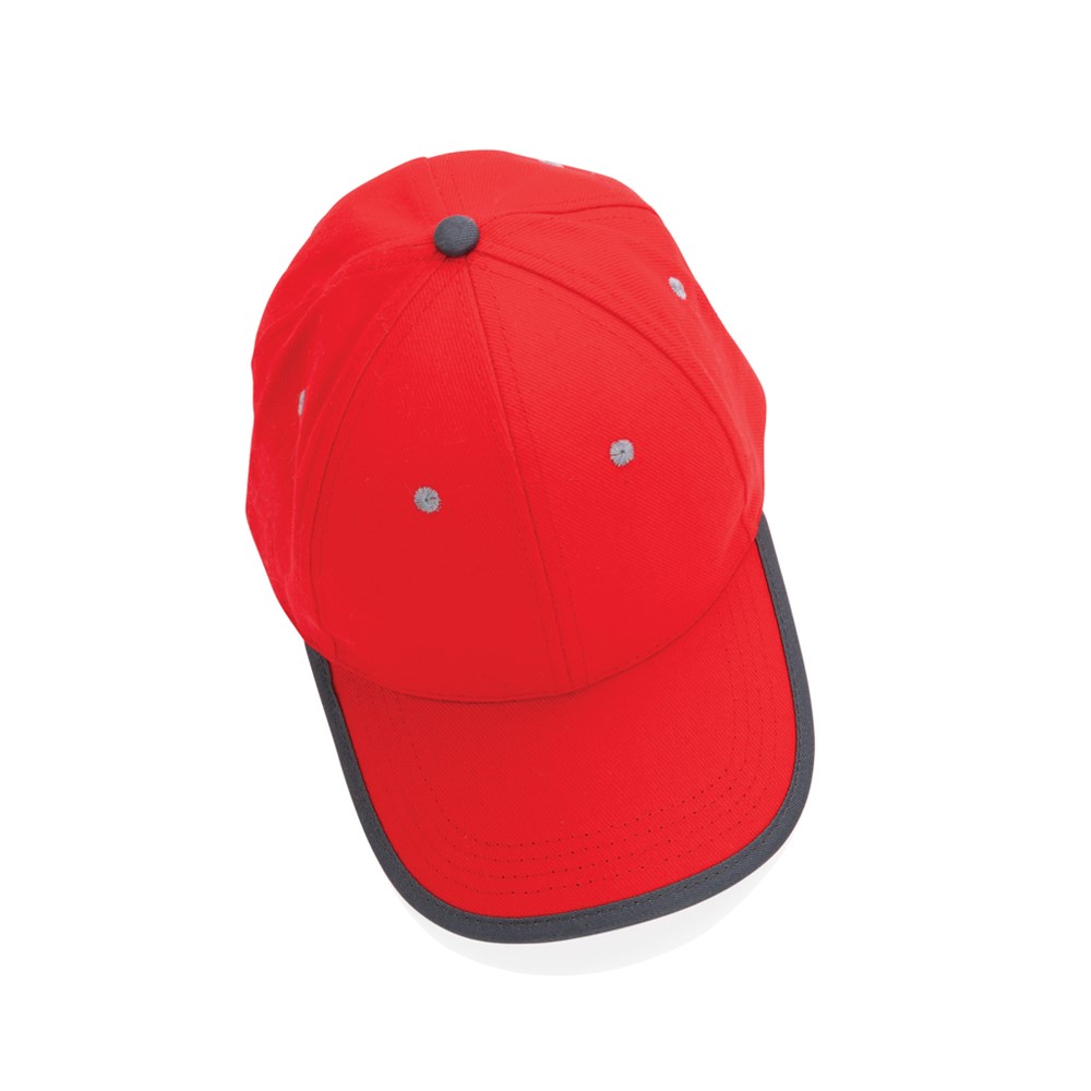 Impact AWARE™ 280gr Brushed rCotton 6 Panel Kontrast-Cap